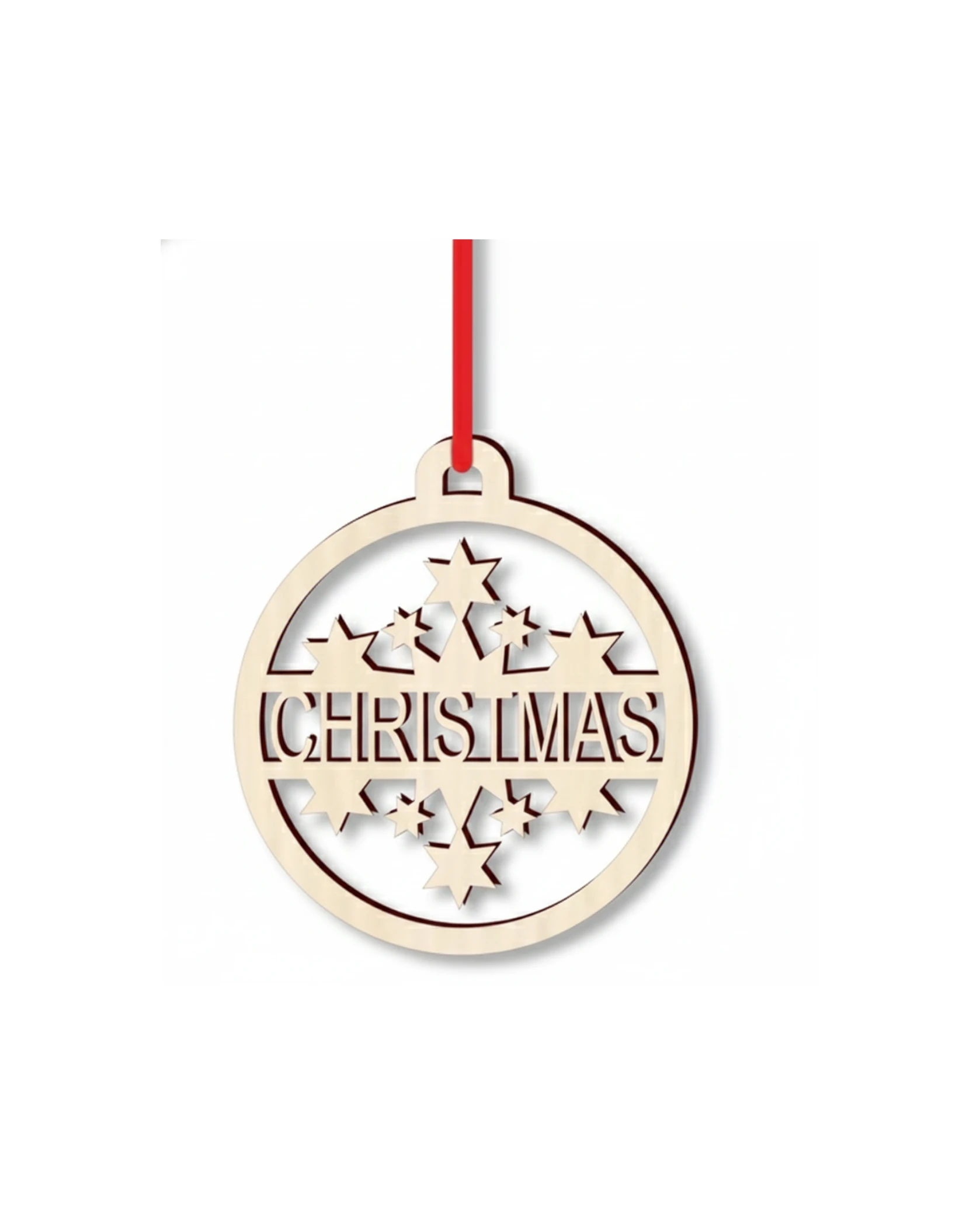 Personalizowana Drewniana Ozdoba Świąteczna na Choinkę | Dowolny Tekst - grawerowanie laserowe ze sklejki | Lumoria Studio Rybnik