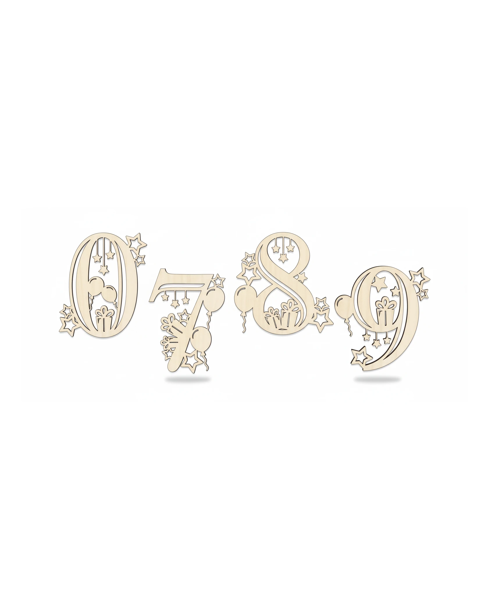 Cyfra Urodzinowa 3D ze Sklejki - Dekoracja na Roczek / Urodziny - zdjęcie 3 - grawerowanie laserowe