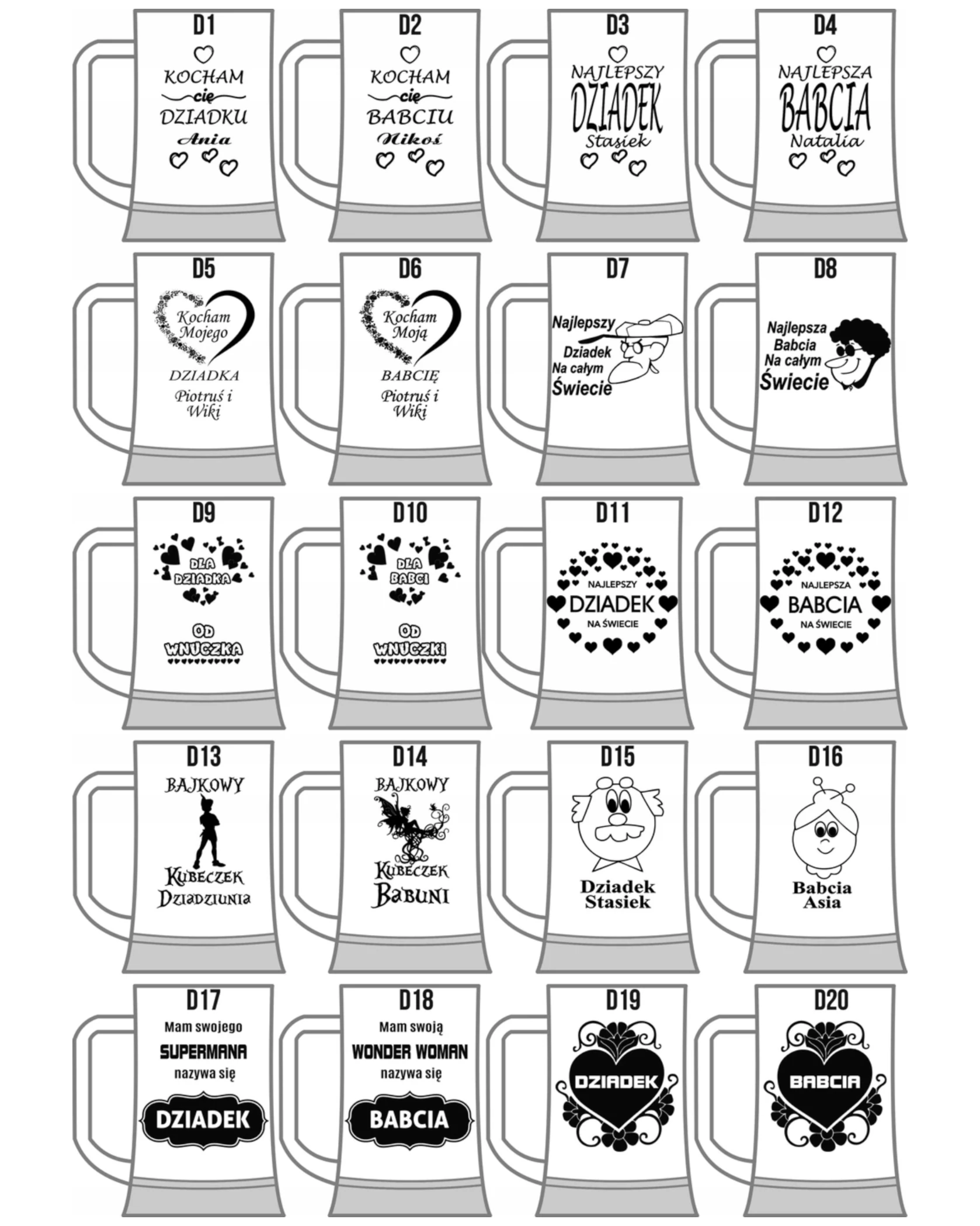 Personalizowany Kufel na Piwo z Grawerem – Wiele wzorów do wyboru - zdjęcie 11 - grawerowanie laserowe