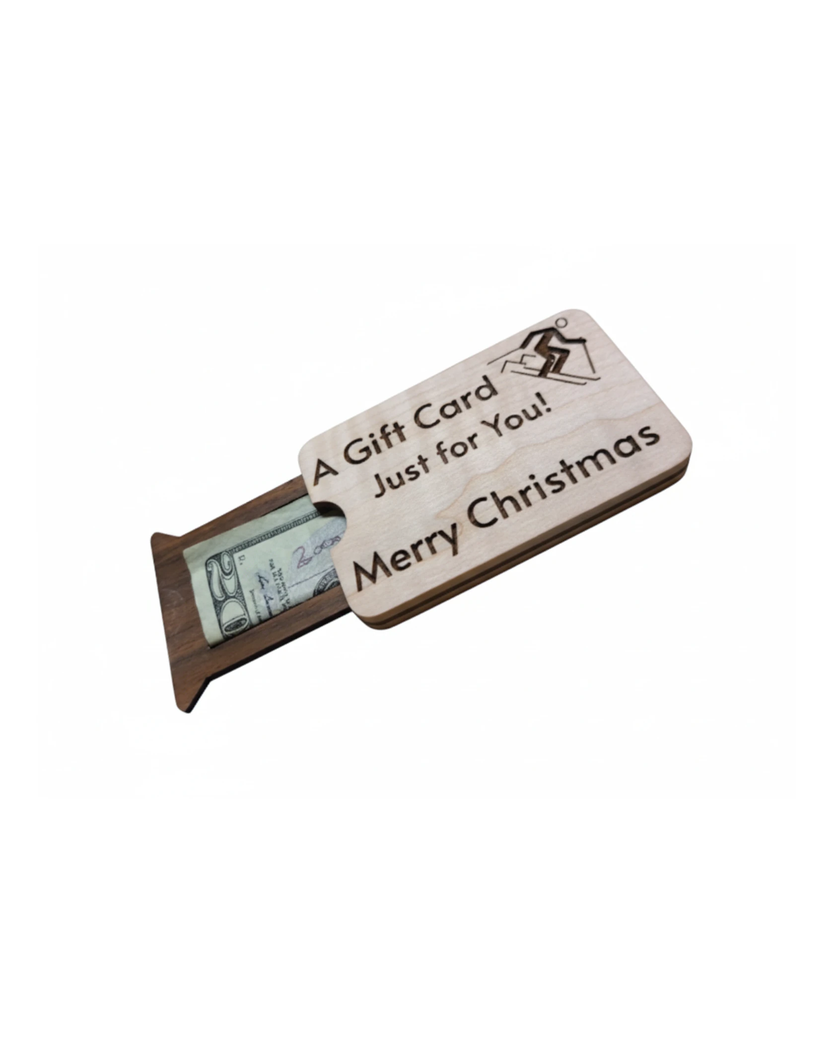 Drewniane Pudełko na Gotówkę - Wersja Świąteczna - grawerowanie laserowe ze sklejki | Lumoria Studio Rybnik