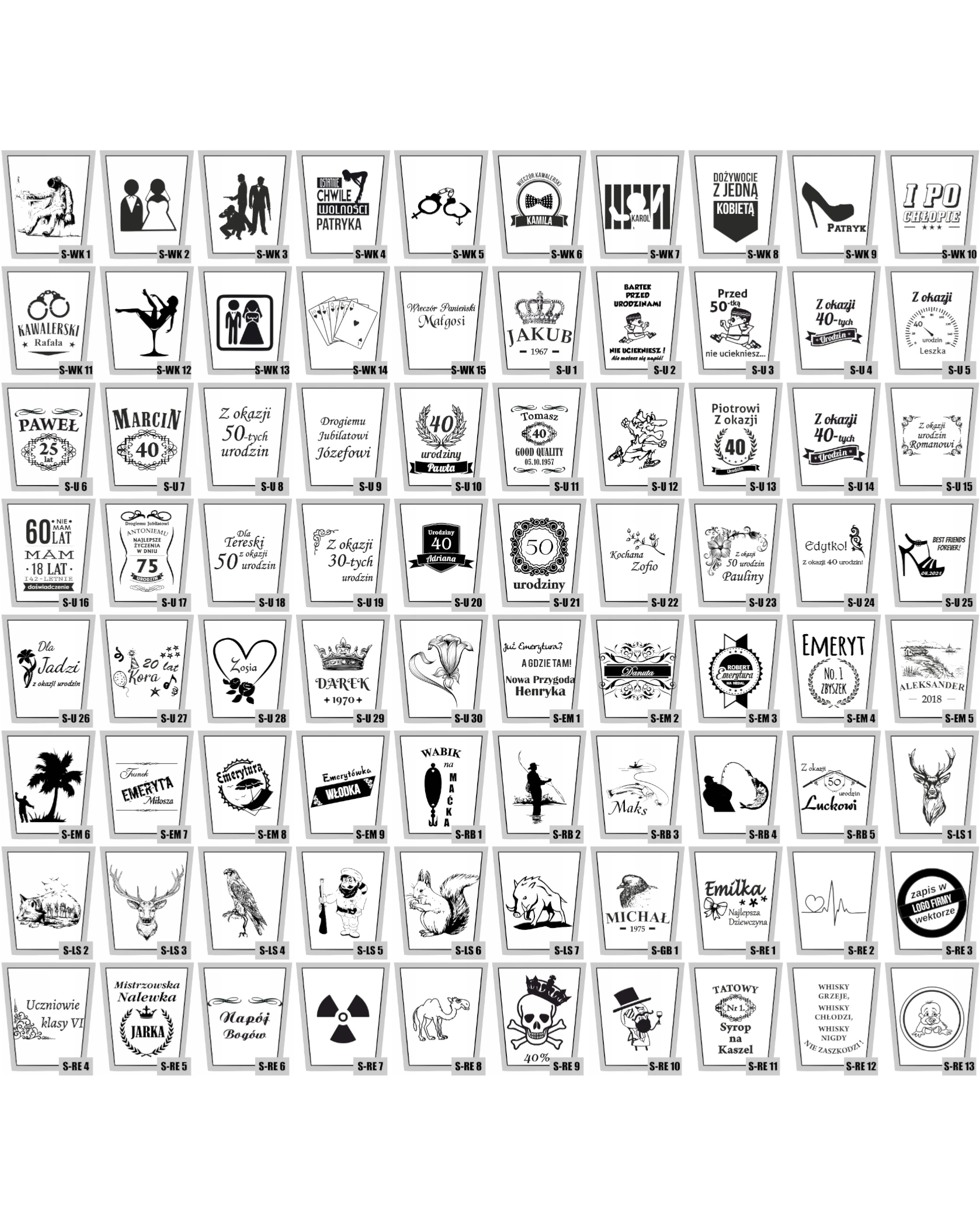 Personalizowana Szklanka do Whisky z Grawerem – wiele wzorów - zdjęcie 5 - grawerowanie laserowe