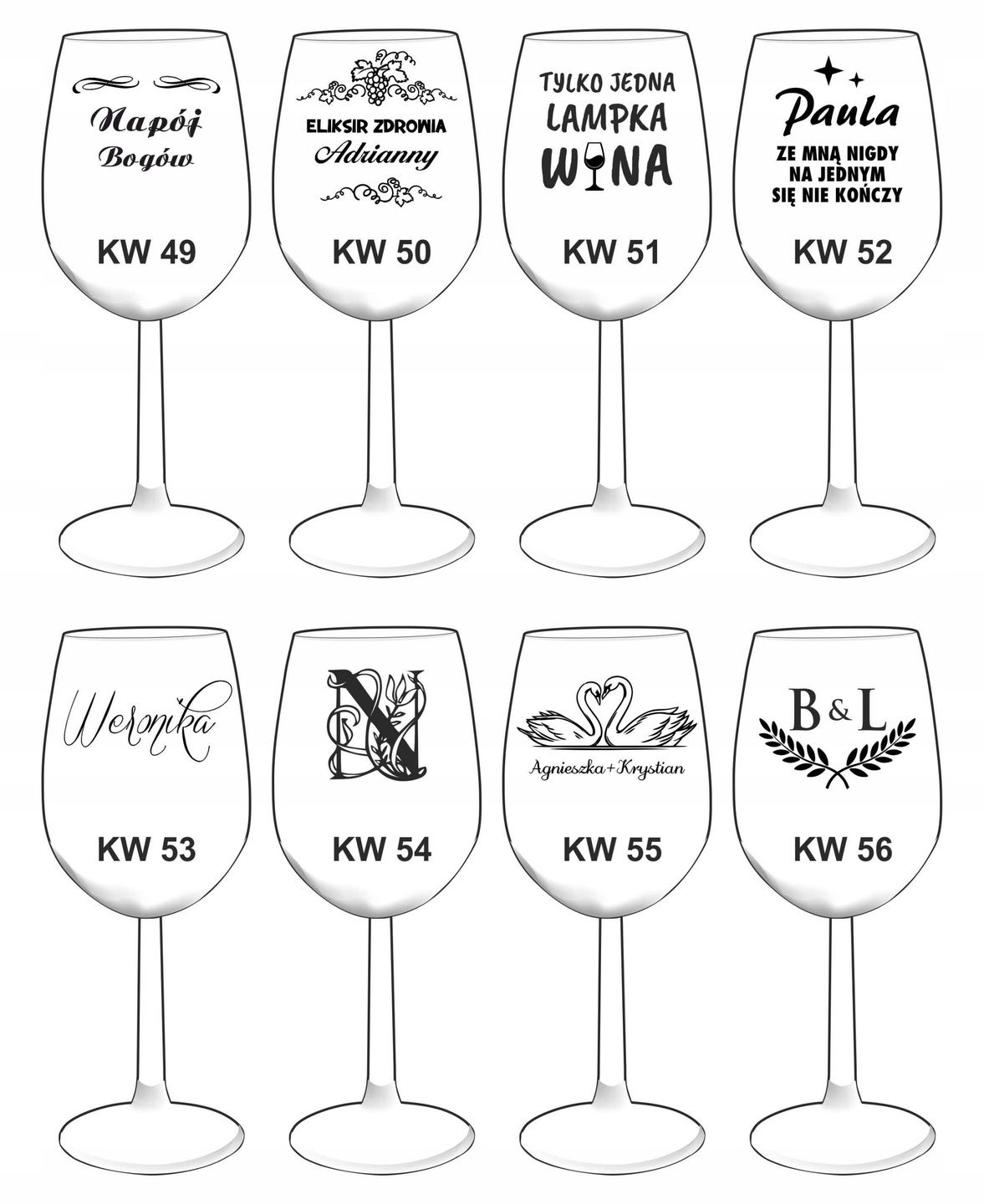 Kieliszek na Wino z Grawerem Krosno - zdjęcie 11 - grawerowanie laserowe